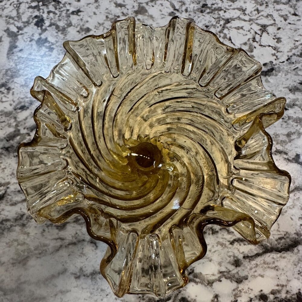 FENTON SWIRLED AMBER GLASS